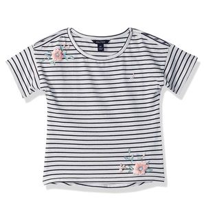 NAUTICA Stripes & Floral S/S Cold Shoulder Tee